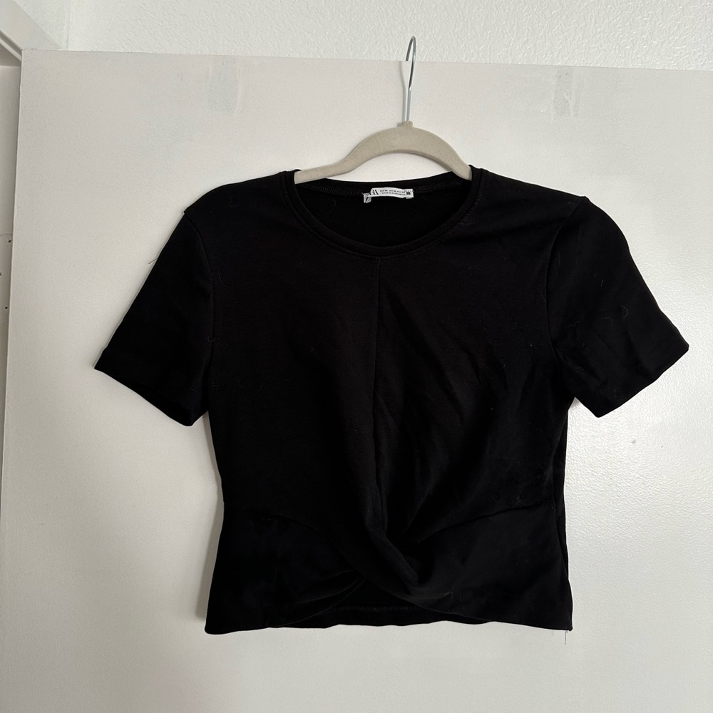 Zara black short sleeve tee